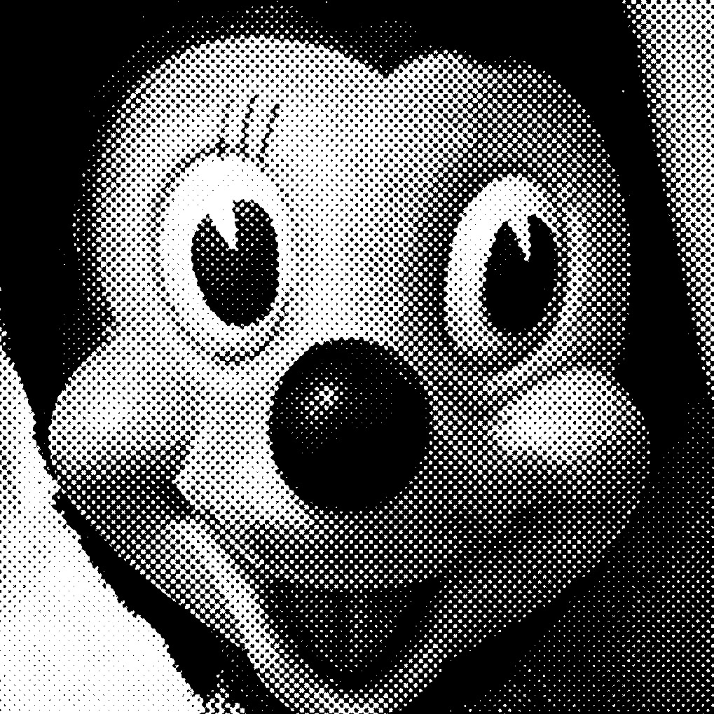 a black and white distressed image of minnie mouse